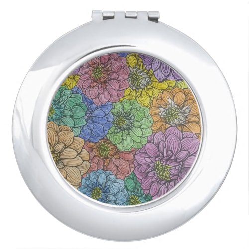 Flower patch compact mirror