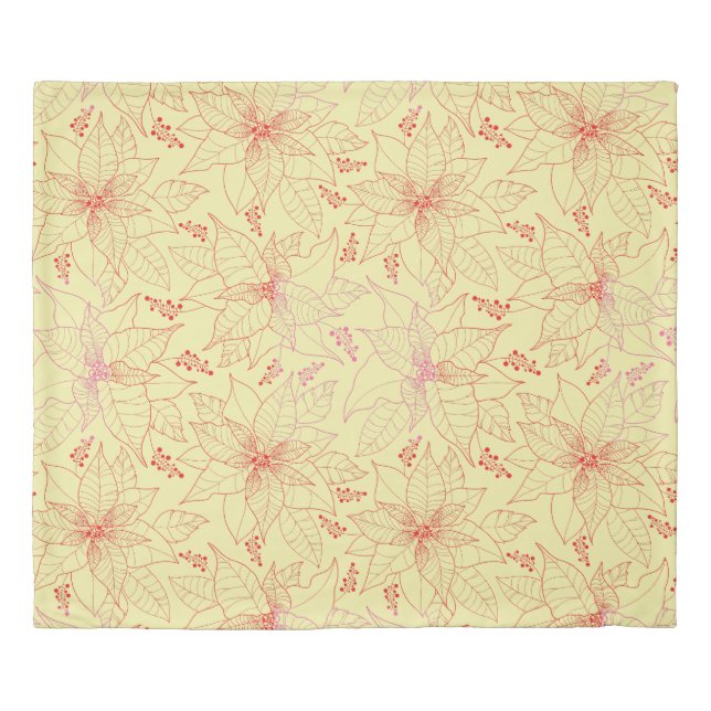 Flower pattern 02D.b LYellow BG Duvet Cover (Front)