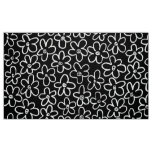 Flower Pattern 080821 - White and Black Fabric