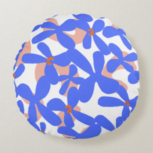 Flower pattern 2 round pillow
