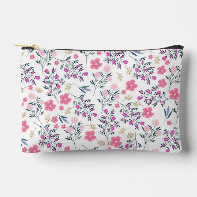Flower pattern accessory pouch (Front)