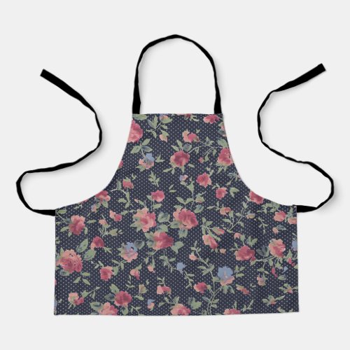 Flower Pattern All_Over Print Apron Small 24x20 Apron