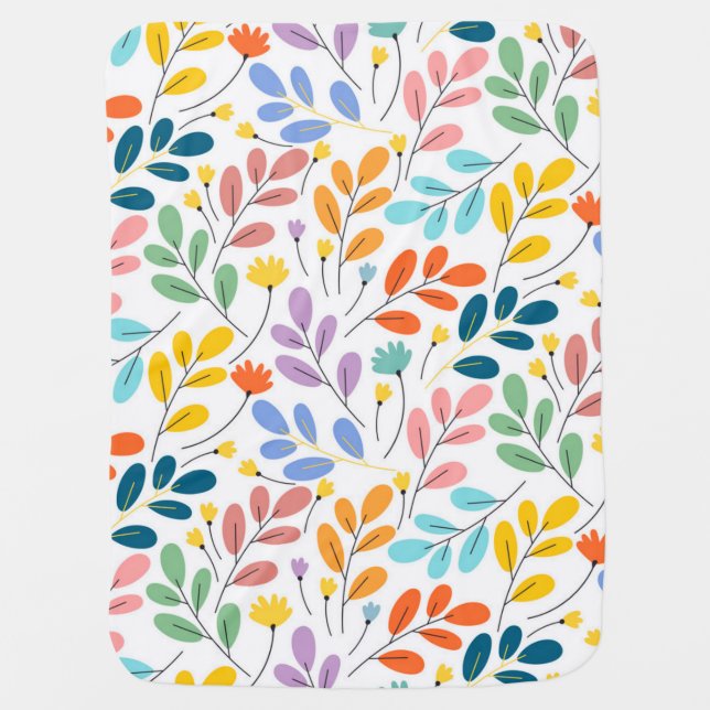 Flower pattern baby blanket (Front)