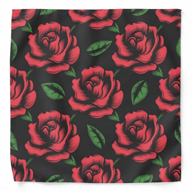 Flower pattern bandana (Front)