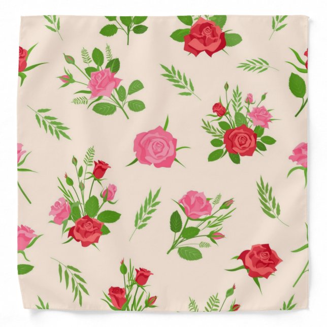 Flower pattern bandana (Front)