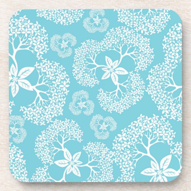 Flower pattern beverage coaster (Front)