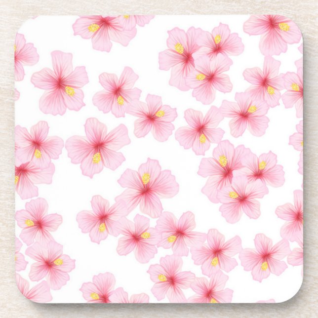 Flower pattern beverage coaster (Front)