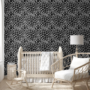 Flower Pattern - Black and White Wallpaper