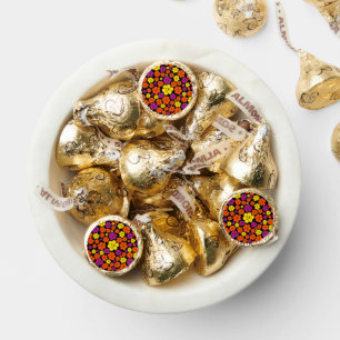 Flower Pattern - Black, Pink, Orange and Yellow Hershey®'s Kisses®