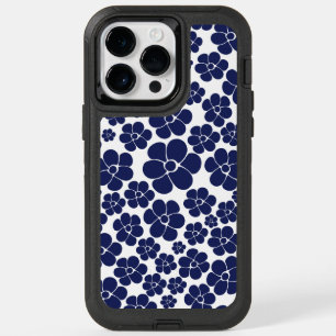 Flower Pattern - Blue and White OtterBox iPhone 14 Pro Max Case