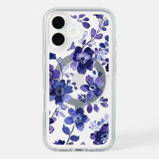 Flower Pattern - Blue Floral Pattern. iPhone 16 Case