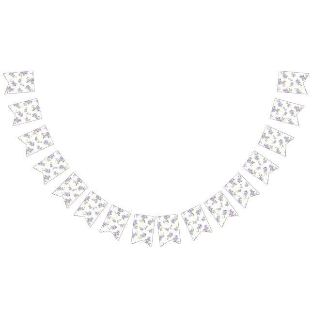 Flower pattern bunting flags (All)