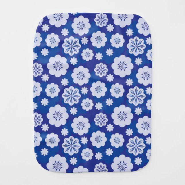 flower pattern burp cloth (Front)