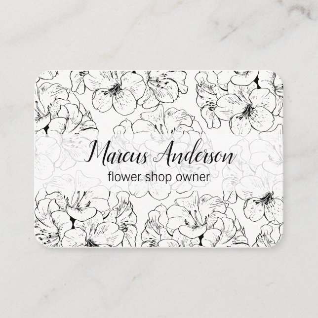 Flower Pattern Business Card (Front)