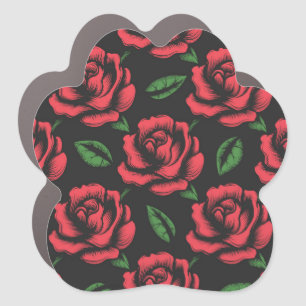 Flower pattern car magnet
