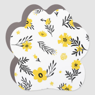 Flower pattern car magnet