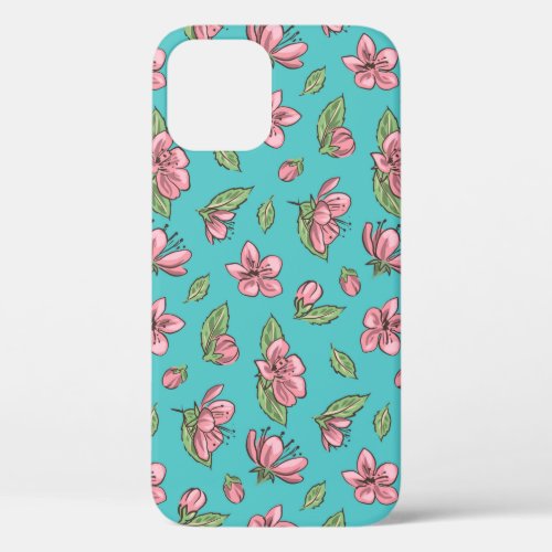 Flower pattern iPhone 12 case
