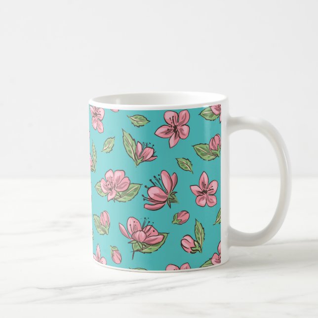 Flower pattern coffee mug (Right)