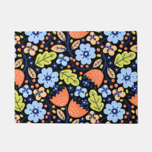 Flower pattern colorful shining  doormat
