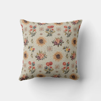 flower pattern cushion pillow