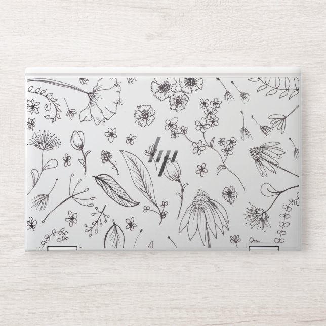 Flower Pattern Design HP Laptop Skin (Front)