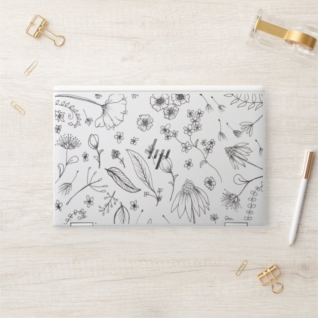 Flower Pattern Design HP Laptop Skin (Desk)