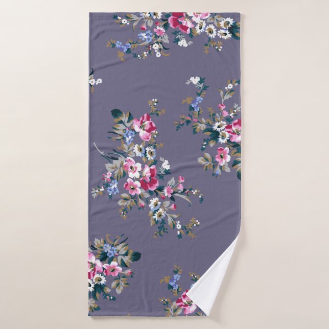 flower pattern design textile illustrationpattern, bath towel (Bath Towel)