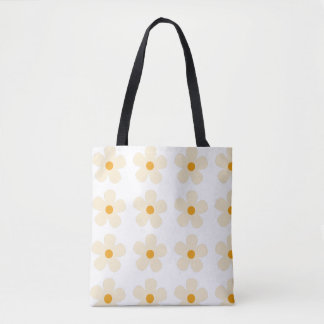 flower pattern design tote bag