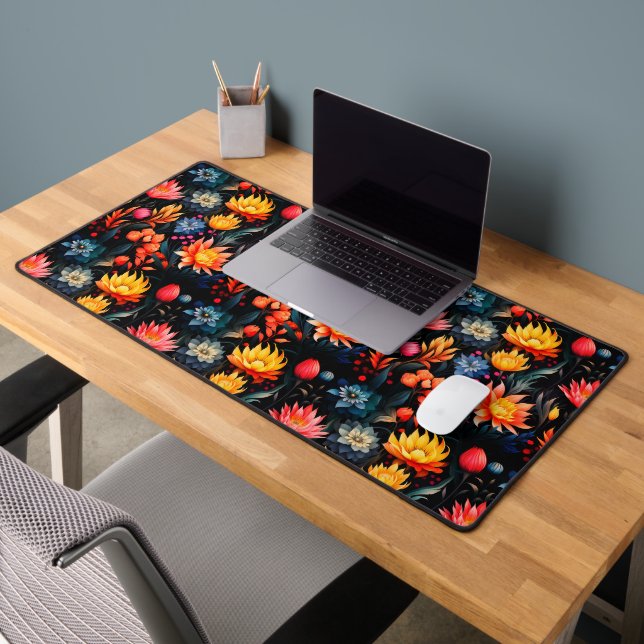 Flower Pattern Desk Mat (Office 2)