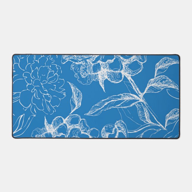 Flower pattern desk mat (Front)