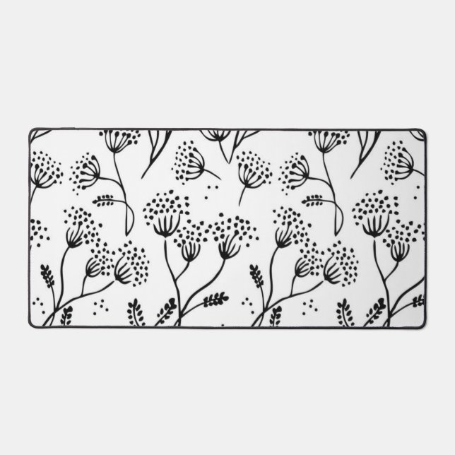 Flower pattern desk mat (Front)
