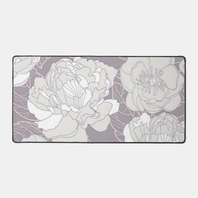 Flower pattern desk mat (Front)