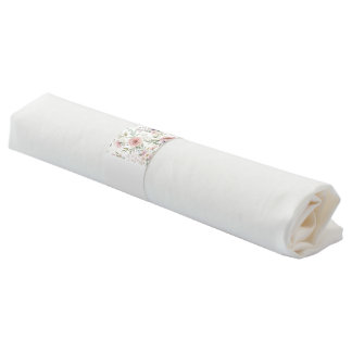 Flower Pattern Drawing Pastel Color Napkin Bands