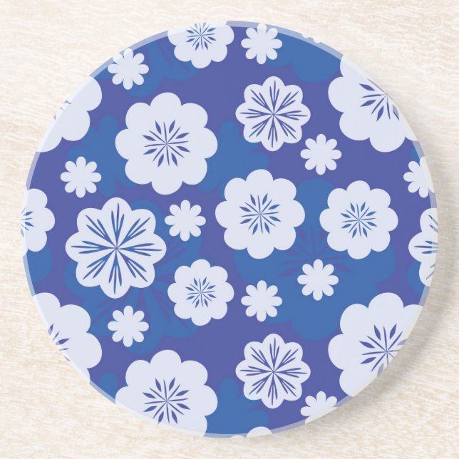 flower pattern drink coaster (Front)