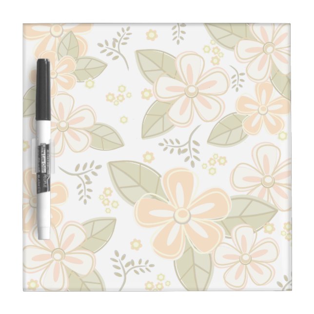 Flower Pattern Dry-Erase Board (Front)