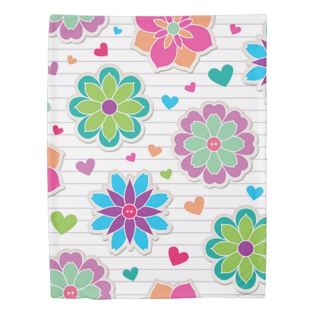 Flower pattern duvet cover (Front)