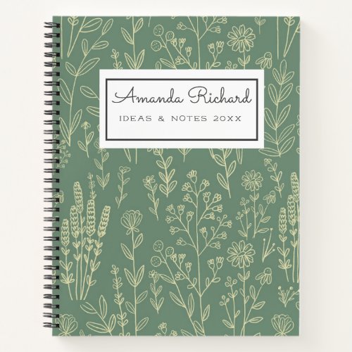 Flower Pattern elegant  Pattern Notebook
