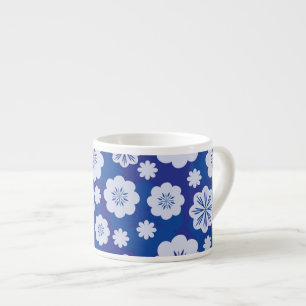 flower pattern espresso cup