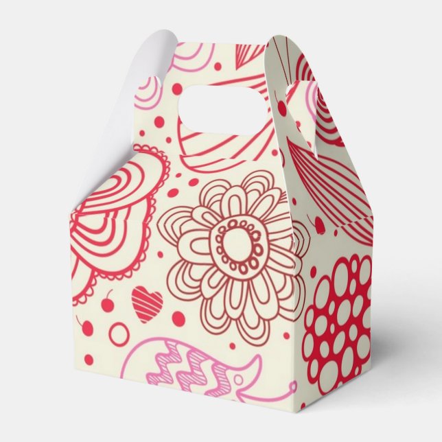 Flower pattern favor boxes (Front Side)