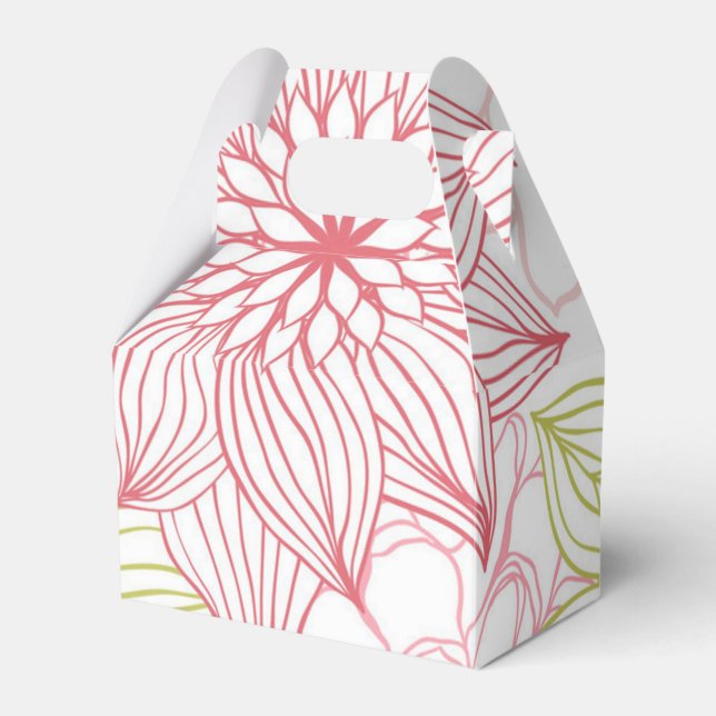 Flower pattern favor boxes (Front Side)