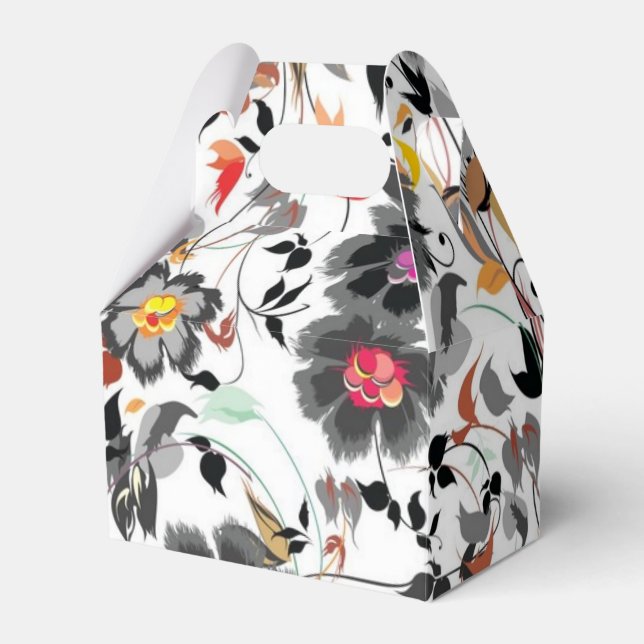 Flower pattern favor boxes (Front Side)