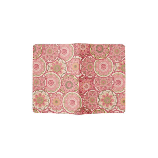 Flower Pattern Four Passport Holder (Opened)