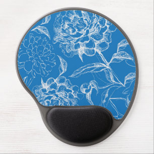 Flower pattern gel mouse pad