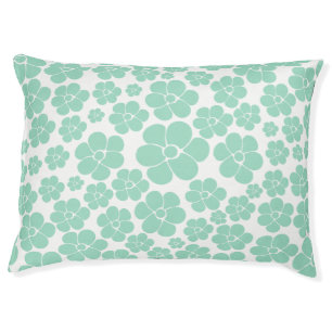 Flower Pattern - Green (Mint) Pet Bed