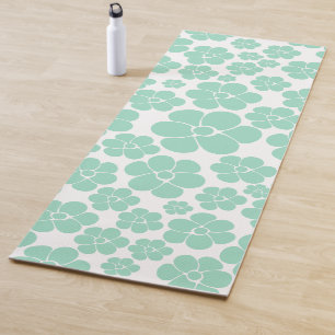 Flower Pattern - Green (Mint) Yoga Mat