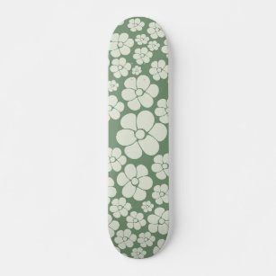 Floral Deck White – Skateboard Cafe