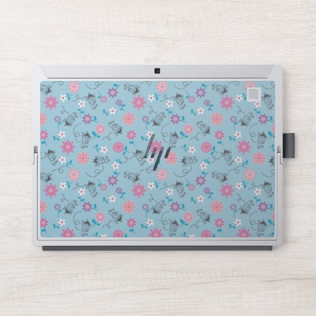 Flower Pattern HP Elite x2 1013 G3 HP Laptop Skin (Front)