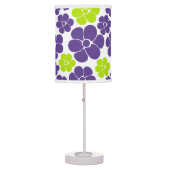 Flower Pattern in Lime Green and Purple Table Lamp (Front)