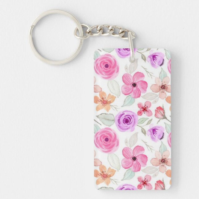 Flower pattern keychain (Front)
