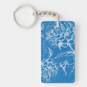 Flower pattern keychain